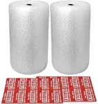 2-Pack Bubble Cushioning Wrap Rolls