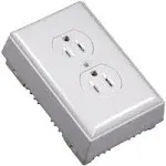 Wiremold Plastic Nonmetallic Raceway, Extending Power, On-Wall Outlet + Box, White, NMW2-D