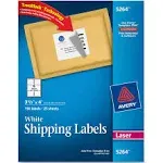 Avery TrueBlock Shipping Labels, Sure Feed Technology, Permanent Adhesive, 3-1/3" x 4", 150 Labels (5264)