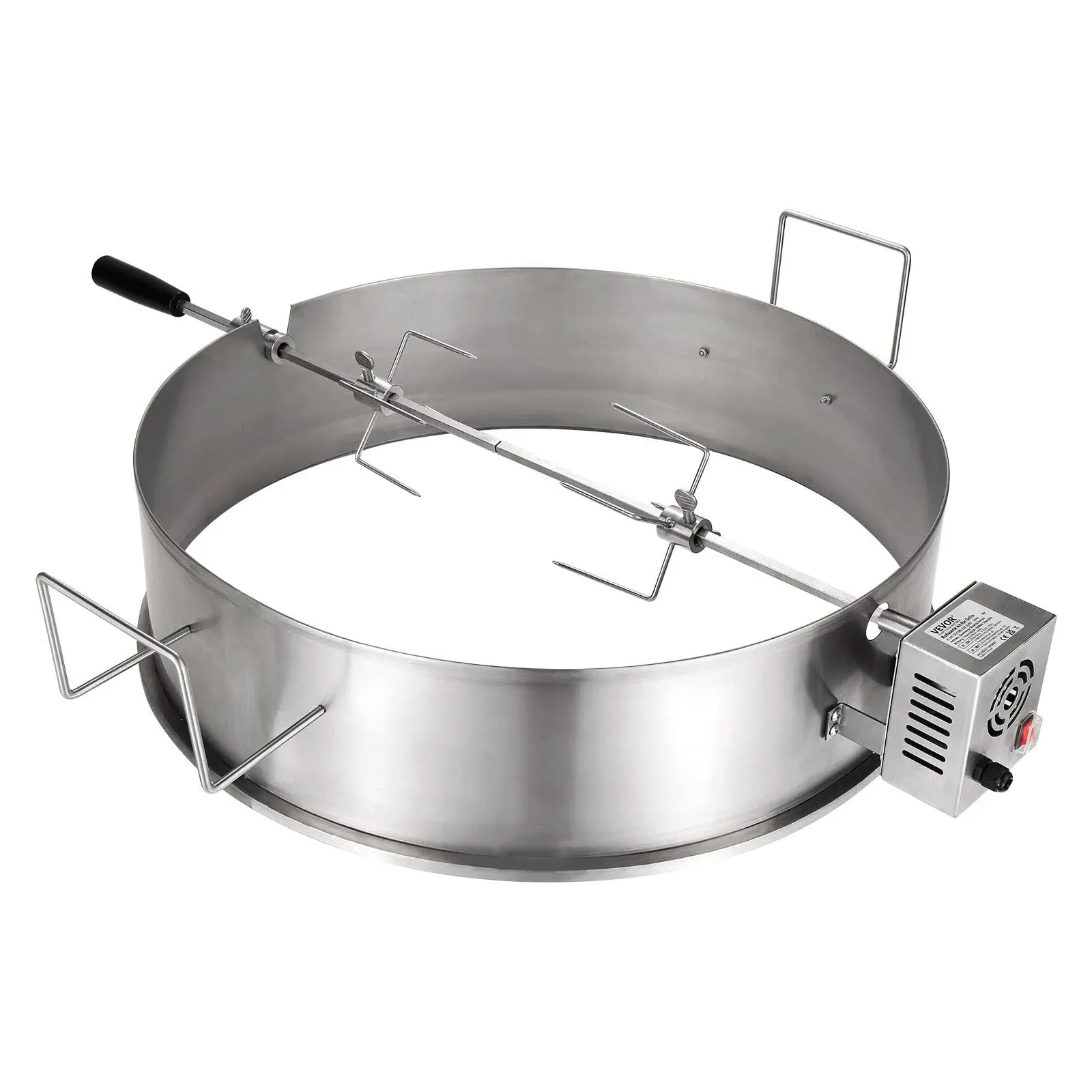 VEVOR BBQ Rotisserie Ring Kit for 22&#034; Kettle Charcoal Grills Stainless Steel