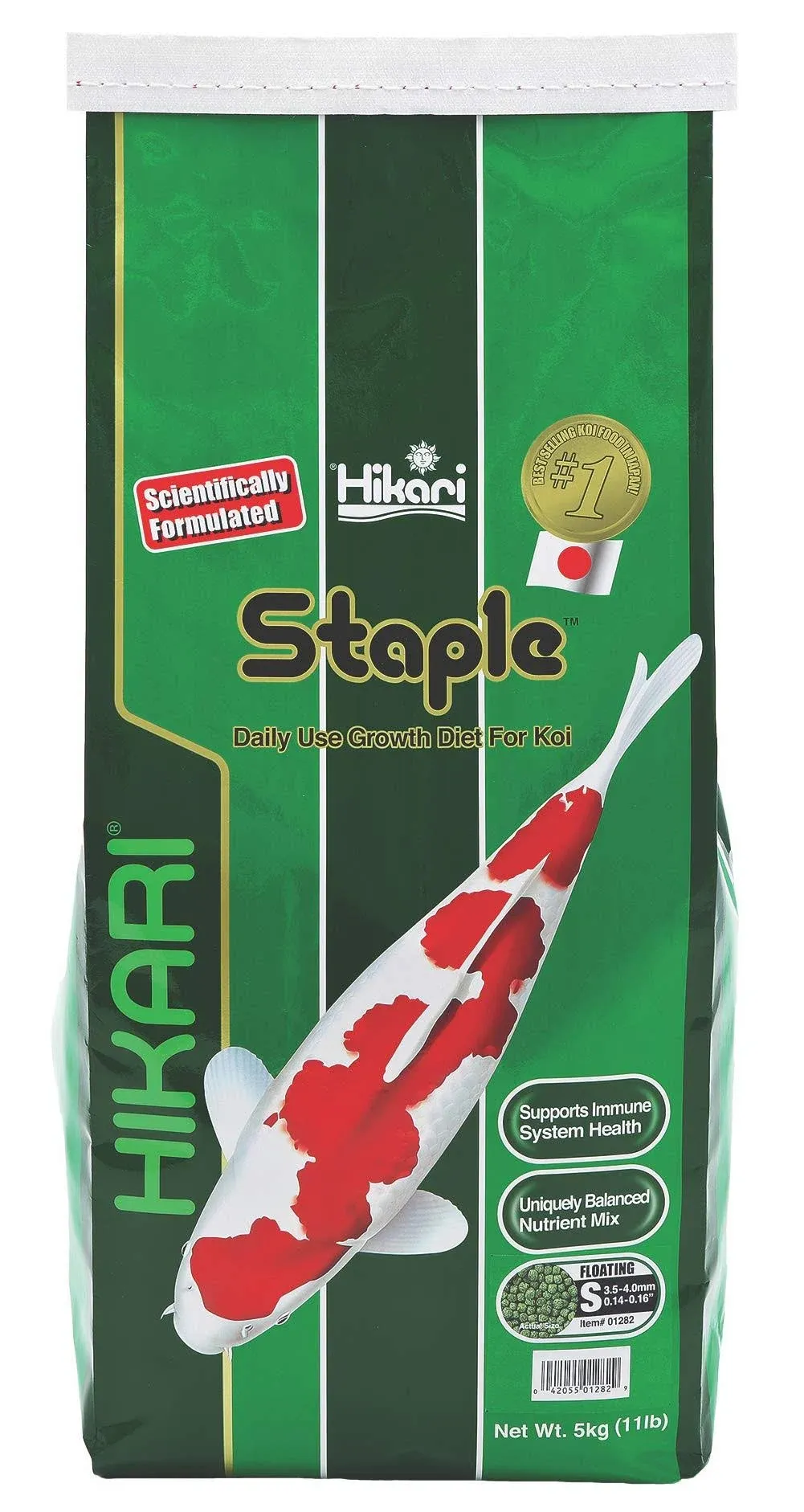 Hikari Staple Fish Food for Koi and Other Pond Fishes, Mini Pellets, 11 lb. (5 kg)