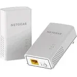 NETGEAR Powerline adapter Kit, 1000 Mbps Wall-plug, 1 Gigabit Ethernet Ports (PL1000-100PAS), White, 2 Count (Pack of 1)