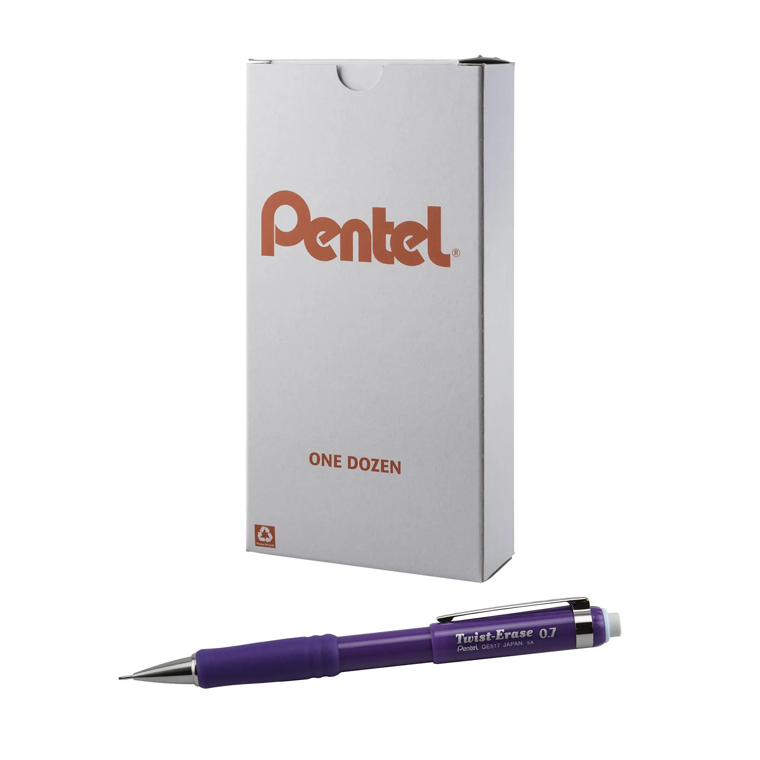 Pentel Twist-Erase III Mechanical Pencil, (0.7mm), Violet Barrel