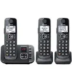 Panasonic KX-TG3833M DECT 6.0 Digital Technology Talking Caller ID - 3 Handsets Black (Renewed)