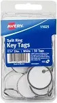 Avery Key Tags - Metal - 50 / Pack - White