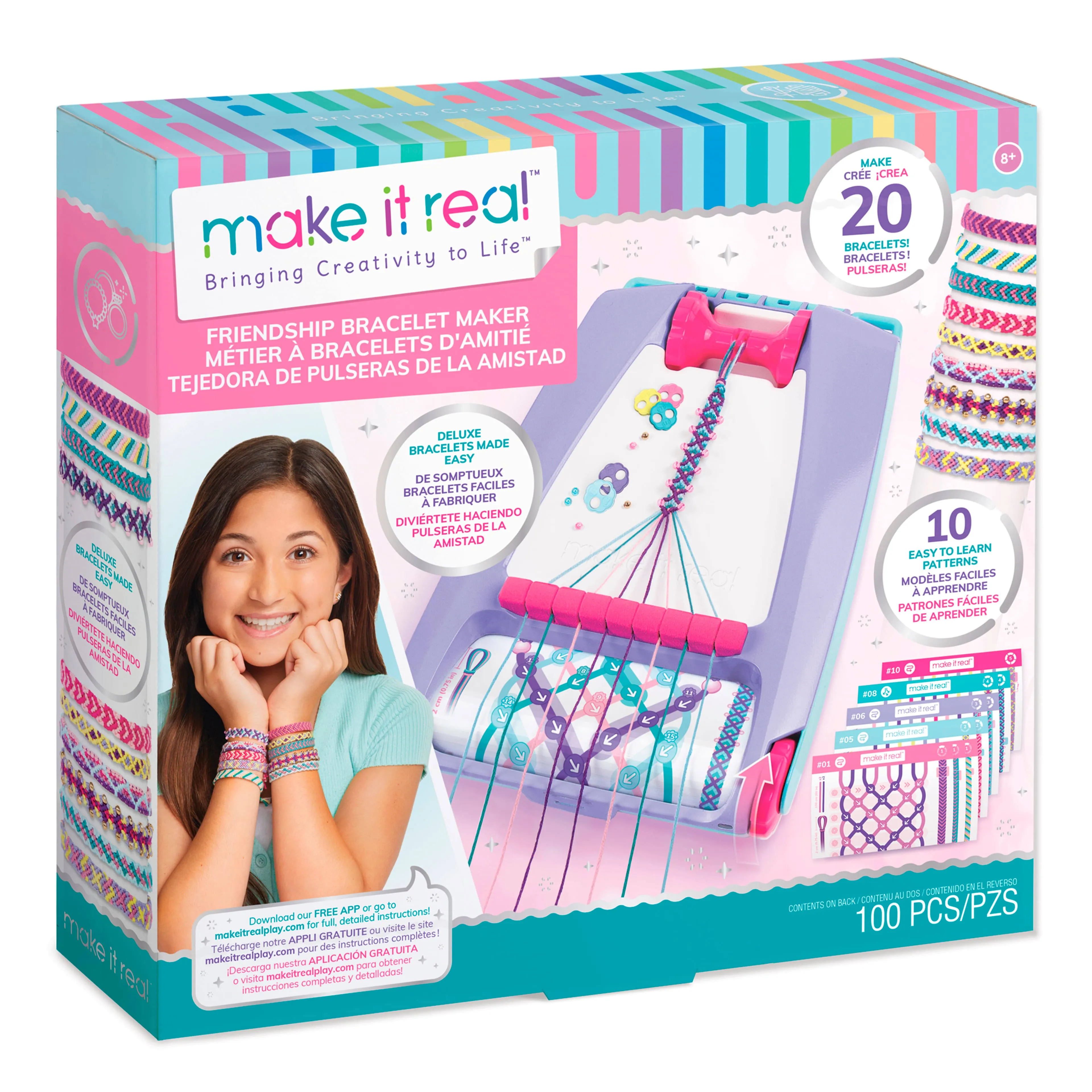 Make It Real 1457 Friendship Bracelet Maker Craft Kit, Multi