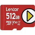 Lexar PLAY 128GB microSDXC UHS-I Memory Card, C10, U1, V10, A1, Full-HD Video, Up To 150MB/s Read, Compatible w/ Nintendo Switch, Portable Gaming Devices, Smartphones and Tablets (LMSPLAY128G-BNNNU)