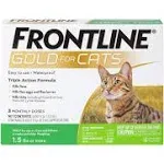 Frontline Gold Flea & Tick Treatment for Cats 3 Treatments