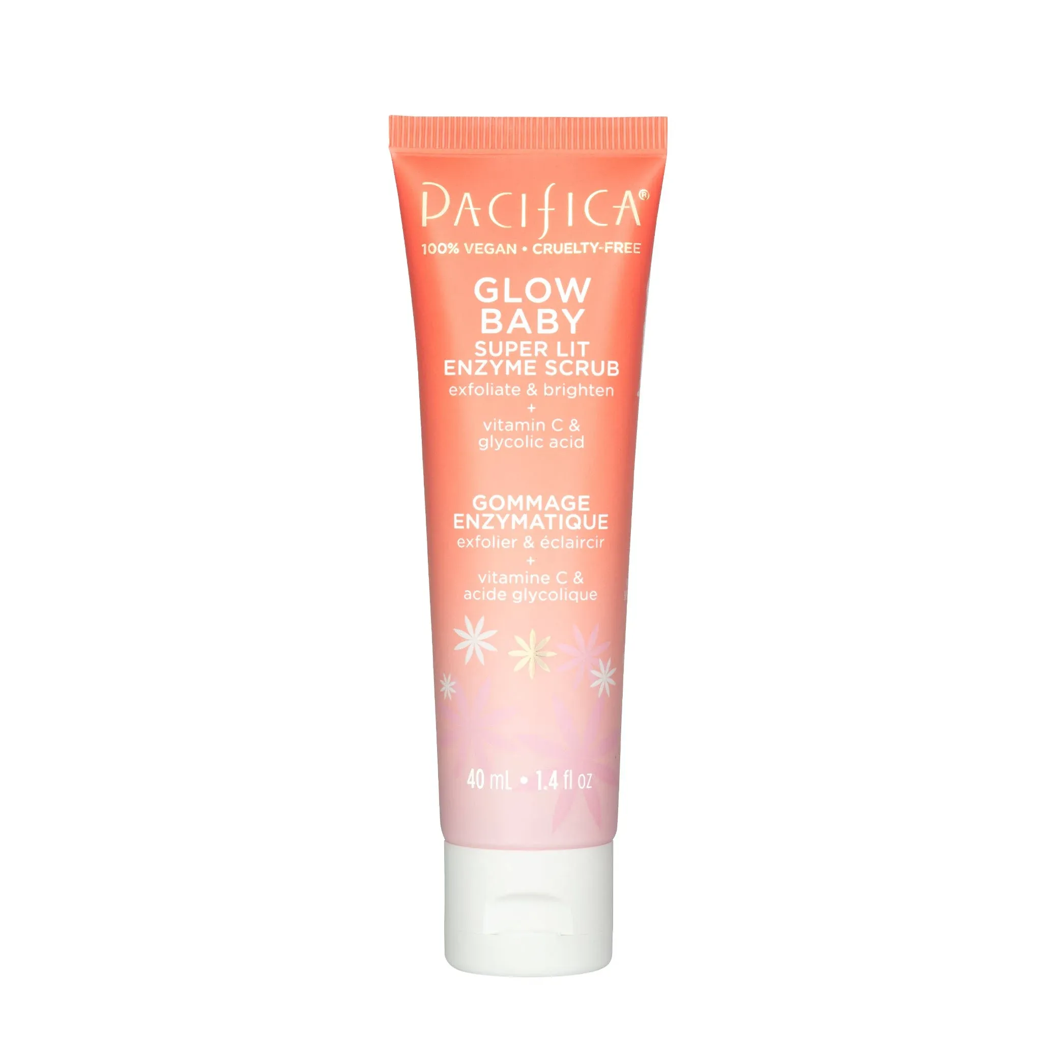 Pacifica Glow Baby Super Lit Enzyme Scrub 1.4 oz Exfoliate &amp; Brighten Vitamin C