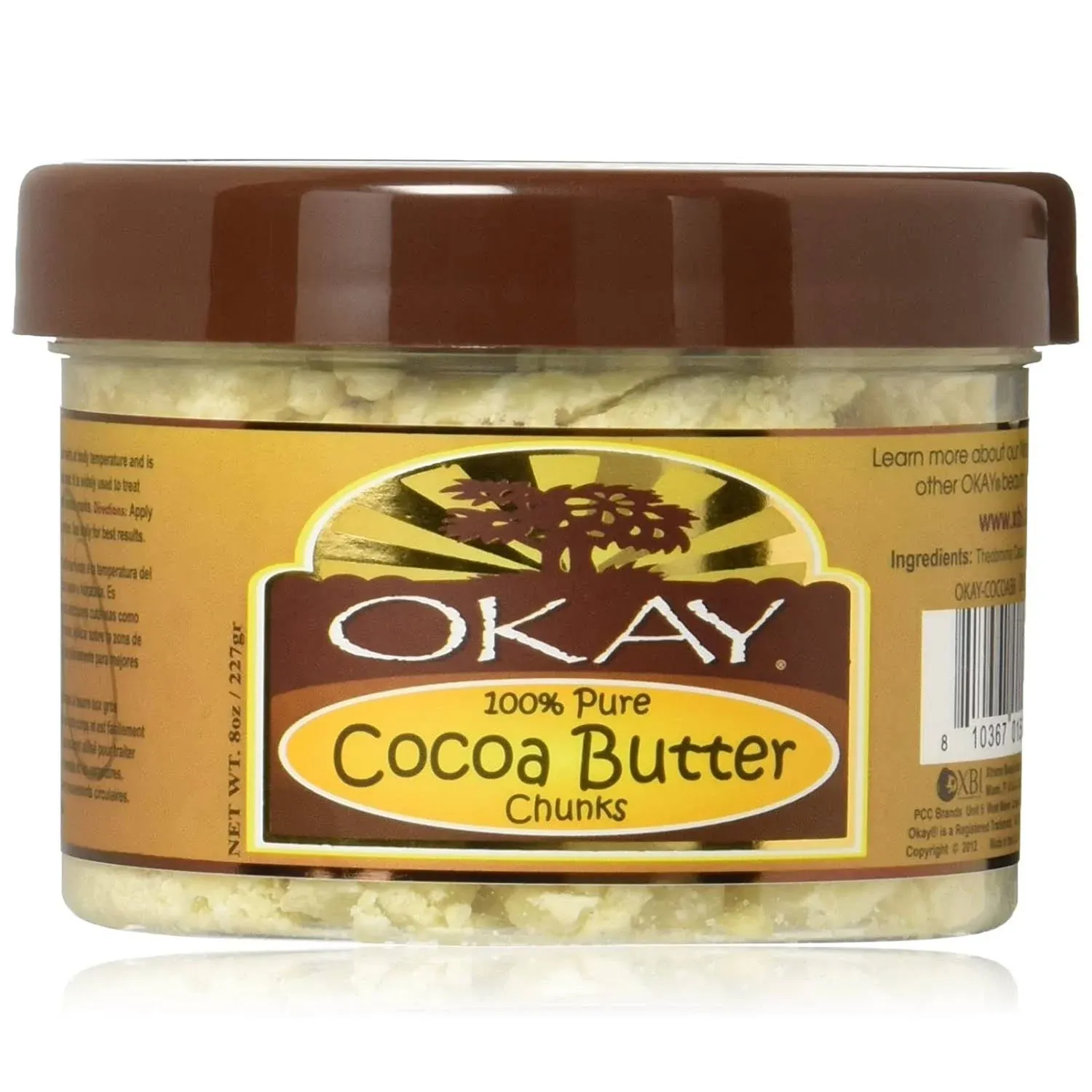 OKAY 100% PURE COCOA BUTTER CHUNCK 8oz/227gr