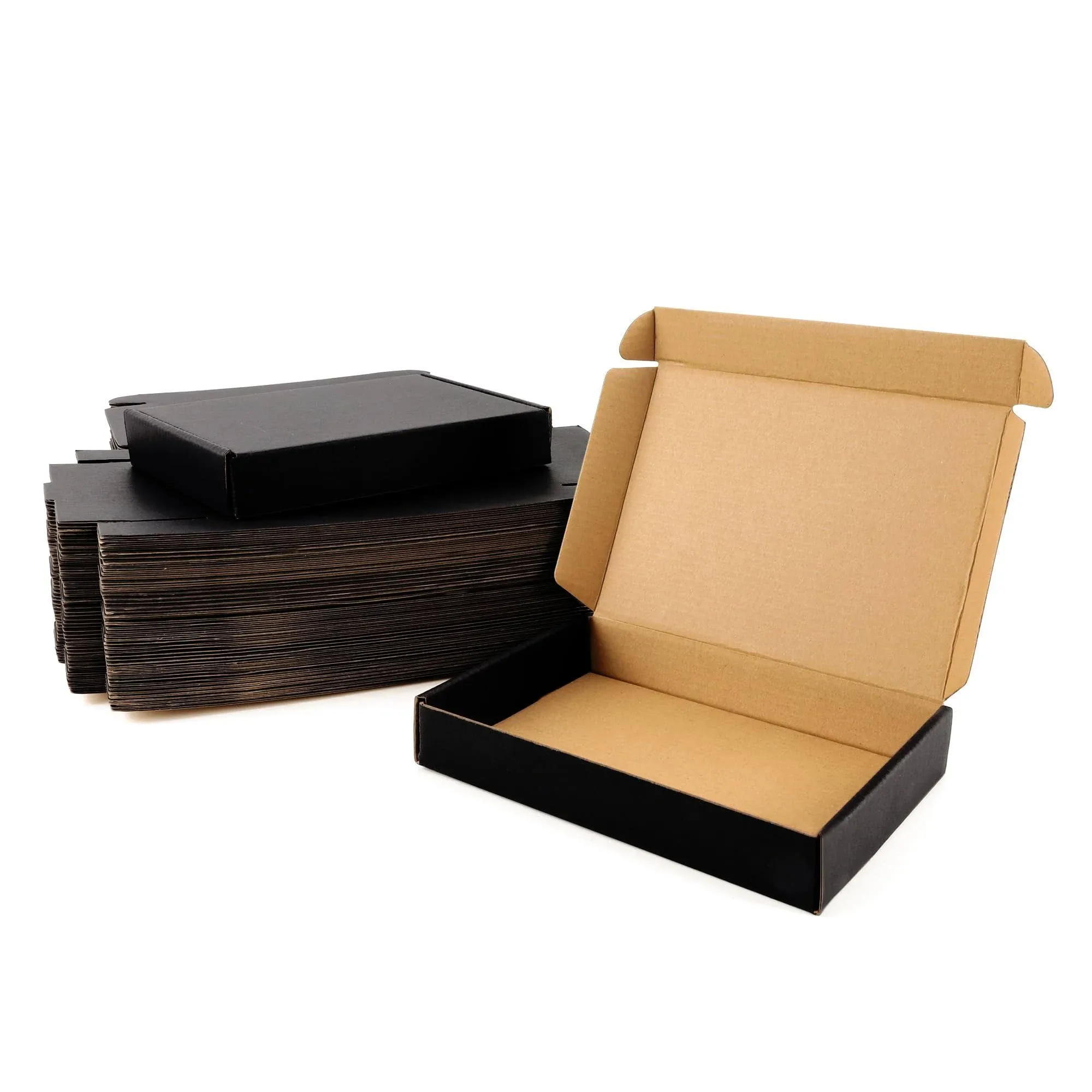 7x5x1&#039;&#039; Small Shipping Boxes 50 Pack Black Corrugated Cardboard Mailer Boxes ...