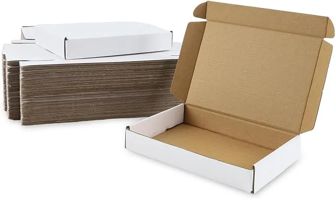 BIOBROWN 7x5x1" 50 Pack Corrugated Cardboard Boxes