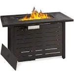 Best Choice Products 42in 50,000 BTU Rectangular Steel Propane Fire Pit Table