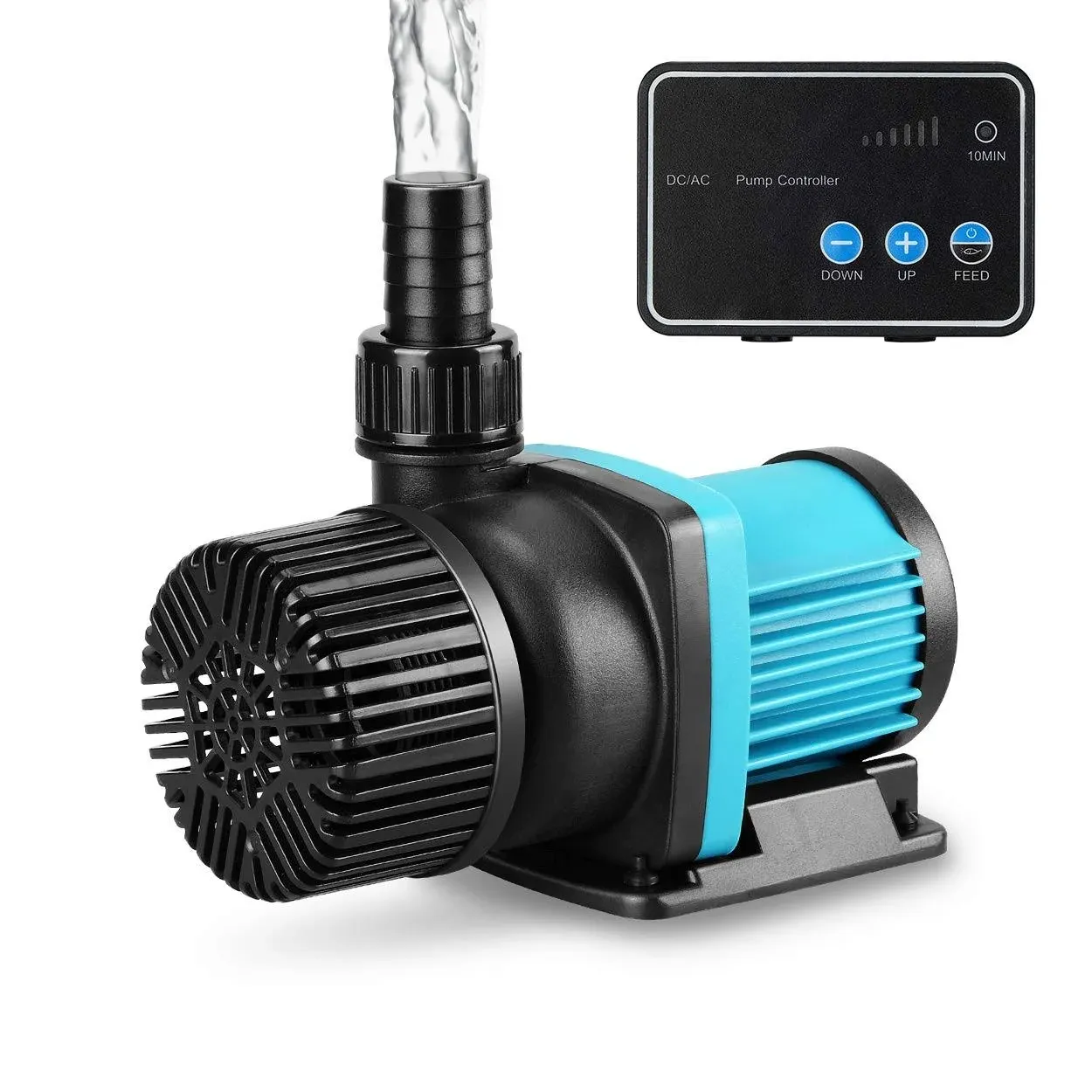 JEREPET 1850GPH 55W16FT Aquarium 24V DC Water Pump with Controller, Submersible and Inline Return Pump for Fish Tank,Aquariums,Fountains,Sump