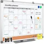 MAKELLO Dry Erase Calendar for Wall 36x24 in, Large Calendar Whiteboard with Cork Board for Office, Home, School, Family, Kitchen and Bedroom, 3' x 2'