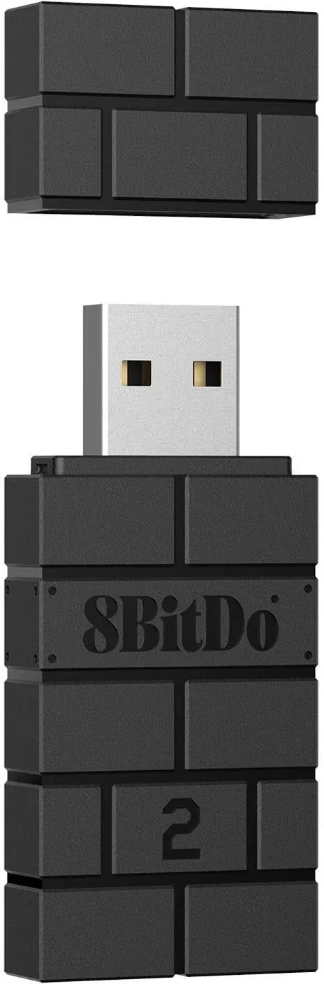 8BitDo 83DC Wireless USB Adapter 2 for Most Gaming Controllers - Black 1pc Gift