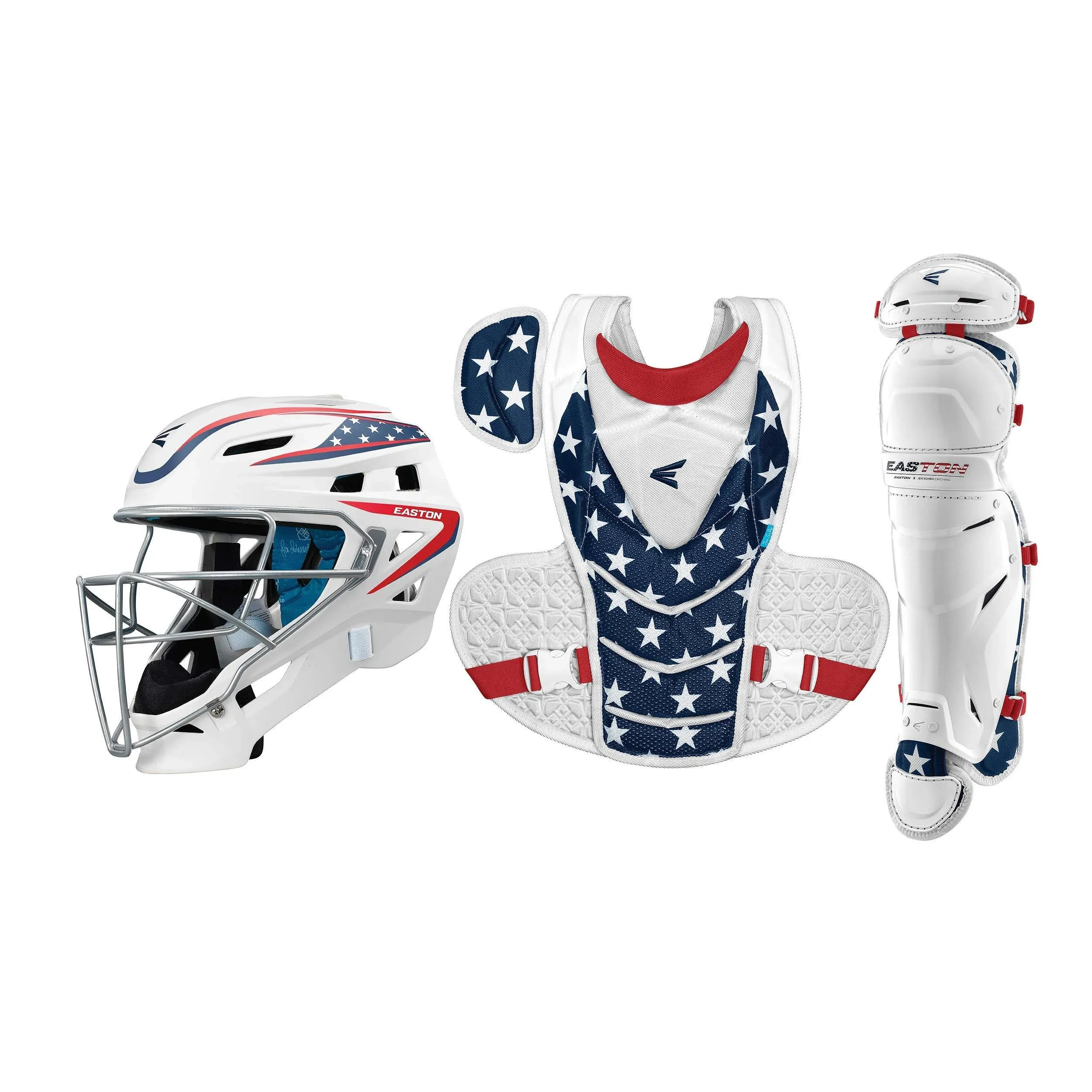 Easton Jen Schro The Very Best Stars & Stripes Fastpitch Catcher's Box Set-Medium