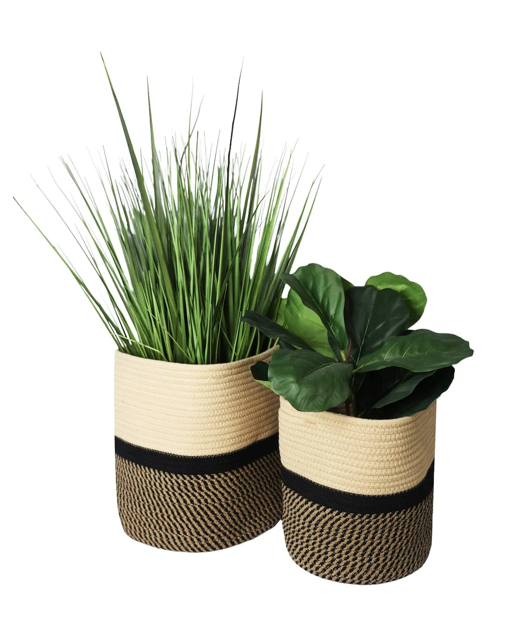 omh ORGANIZE MY HOME Decorative Baskets for Plants| 9- &amp; 11-inch Pots for Ind...