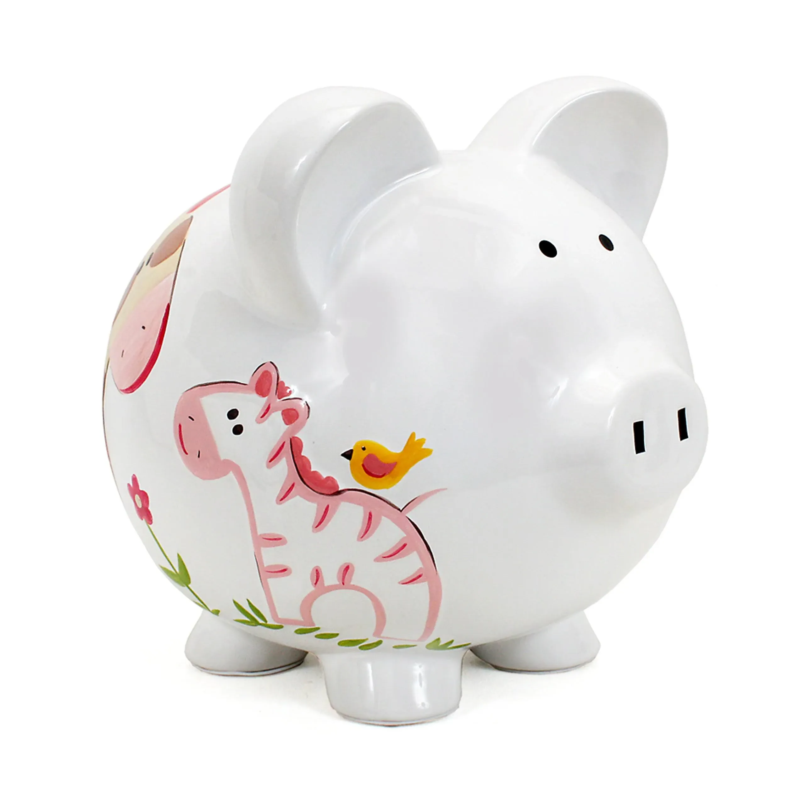 Child to Cherish Ceramic Piggy Bank for Girls, Jungle Jill