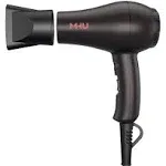 Travel Mini Hair Dryer Ceramic Ionic 1000 Watts Blow Dryer for RV Lightweight 2 Speed Settings with a Concentrator, Black