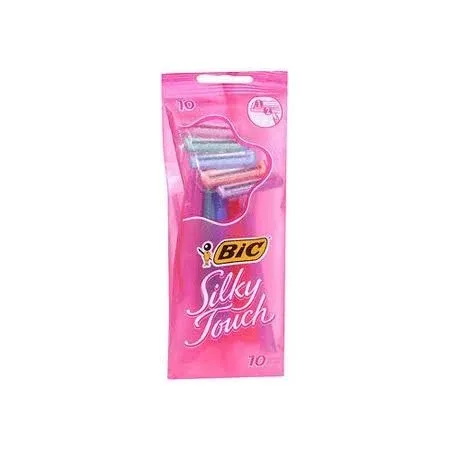 Bic Corporation STWP101 Silky Touch Women’s Disposable Razor, 2 Blades, Assorted Colors, 10/pack