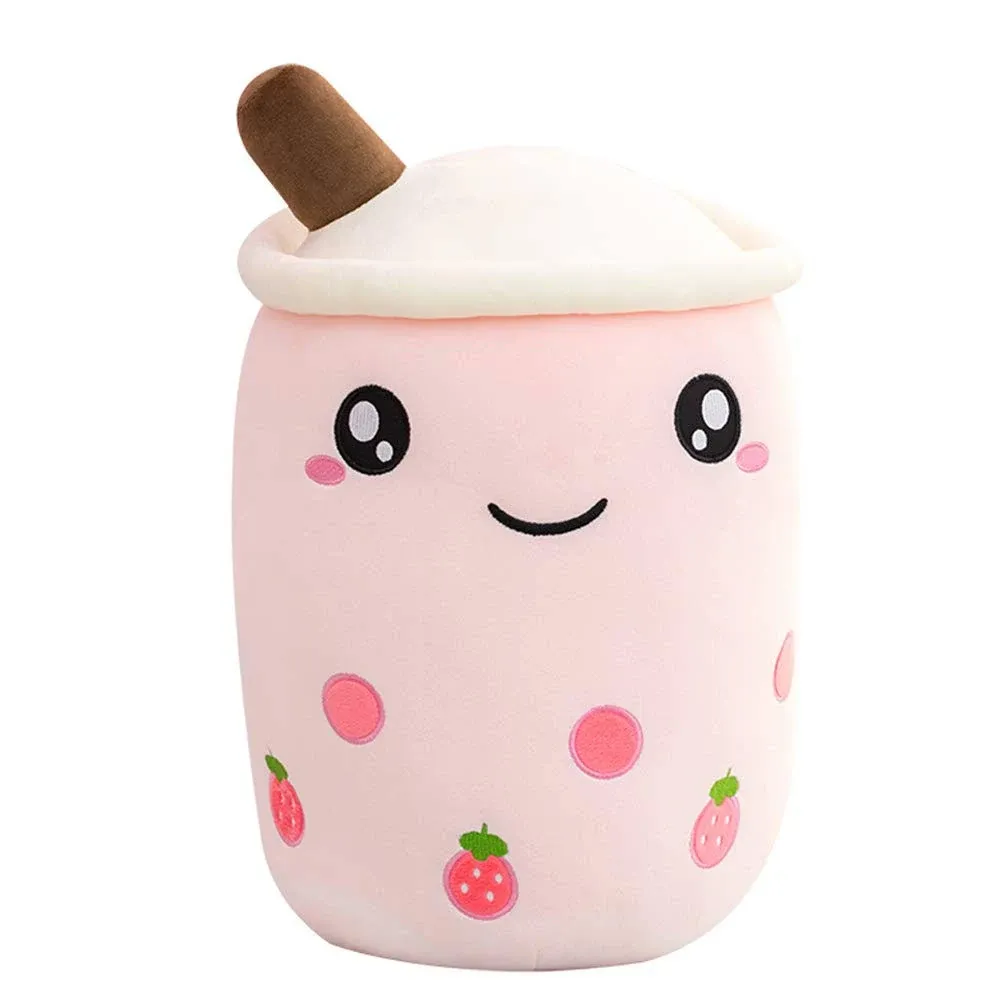 hitoshe Boba Plushie, 13.7 in Boba Plush Pillow Toy Hugging Pillow Gifts (Pink ...