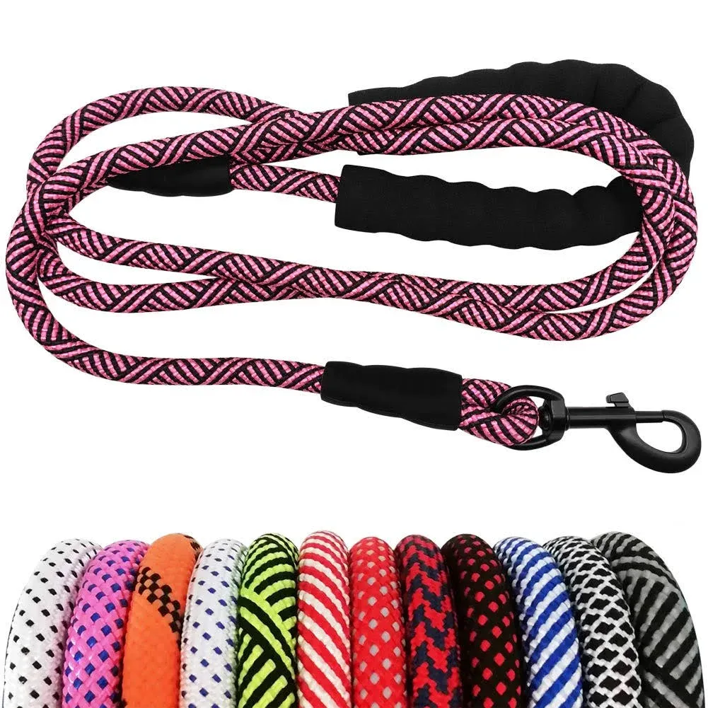 MayPaw Heavy Duty Rope Dog Leash, 1/2" x 6ft Nylon Pet Leash, Soft Padded Handle ...