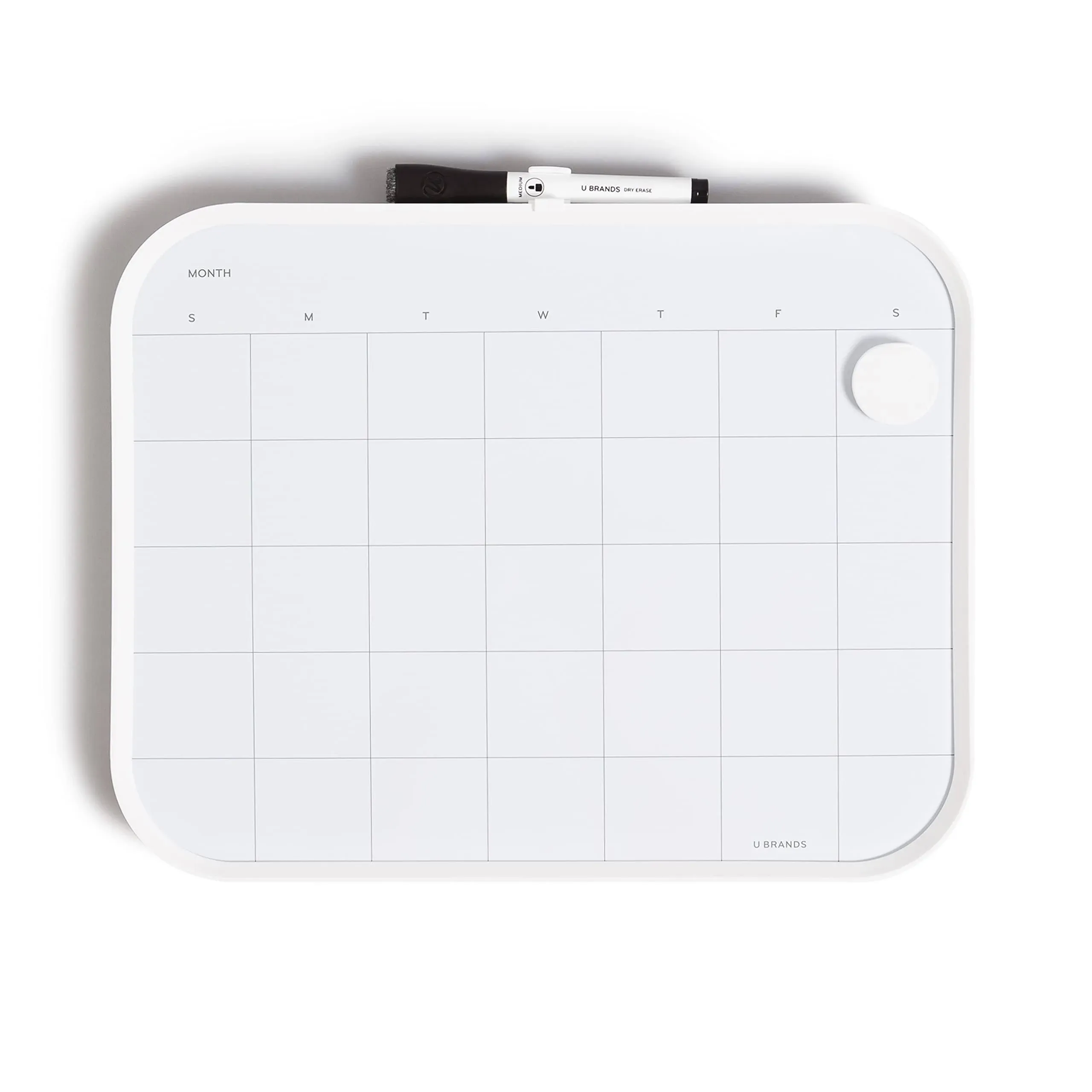 U Brands Modern Bevel Dry-Erase Calendar Board, 11 x 14 Inches