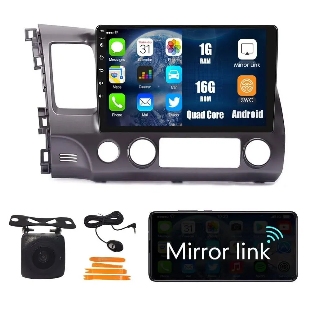 Android 10 Autoradio Car Navigation Stereo Multimedia Player GPS Radio IPS 2.5D