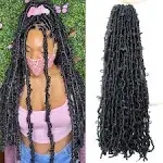 LMZIM 36 Inch Butterfly Locs Crochet Hair 5 Packs Long Distressed Soft Faux Locs, Crochet Braids Locs for Black Women