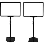 SONFILY A frame Sign Holder Adjustable Poster Stand Sign Stands For Display Floor Standing Sign Holder Small Retail Signs Double Sided Signs Indoor For Fair Store Shop,8.5x11in,2 Pack Black