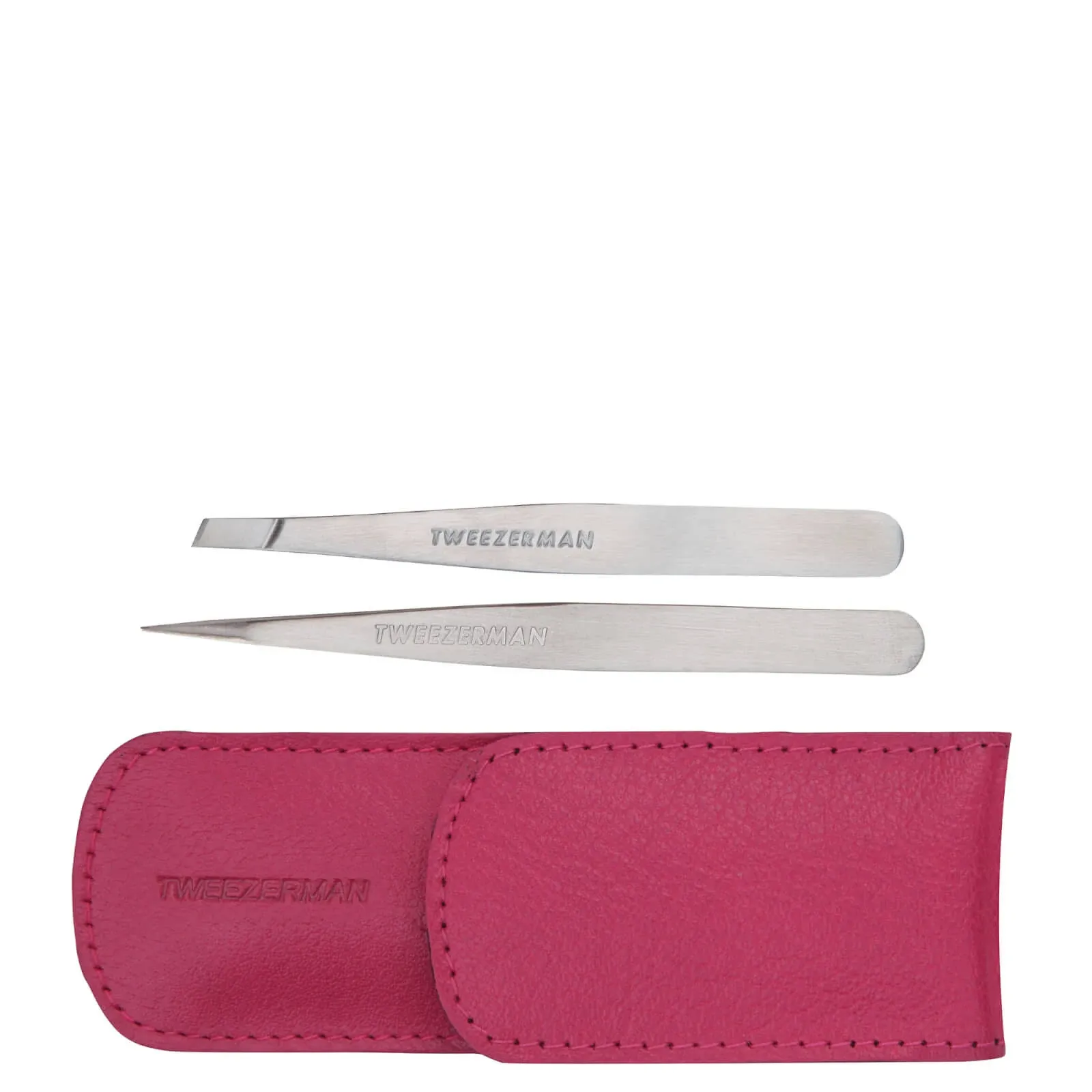 Tweezerman Petite Tweeze Set: Slant Tweezer + Point Tweezer 2pcs