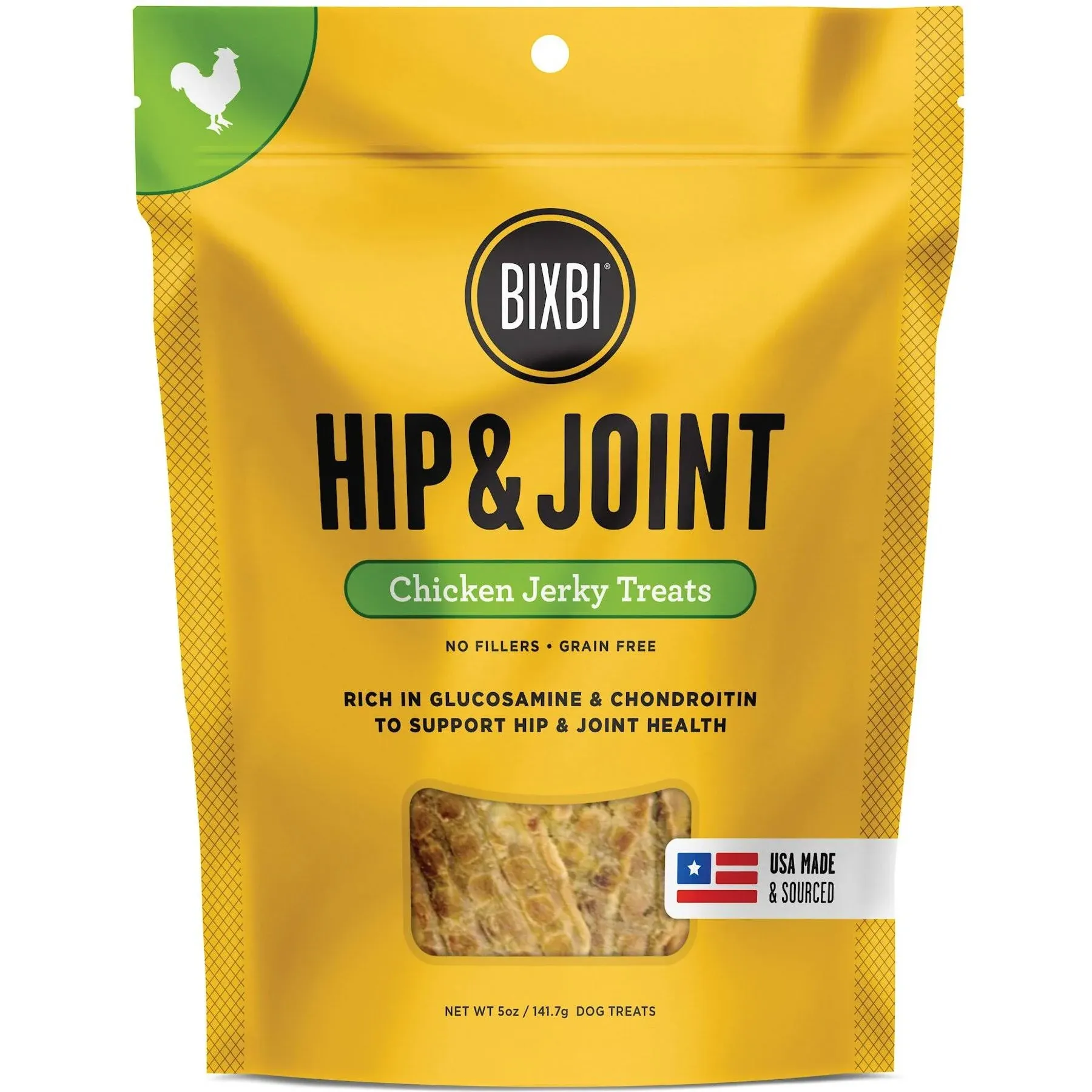 Bixbi Hip & Joint Chicken Breast Jerky Dog Treats - 5 oz bag