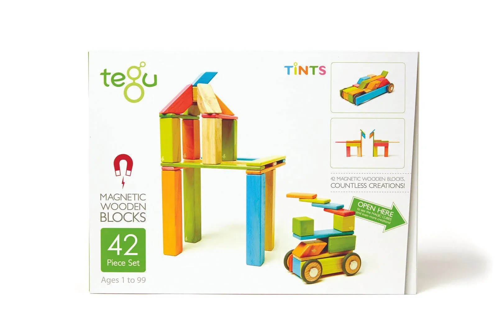 Tegu 24-Piece Tints Magnetic Wooden Set