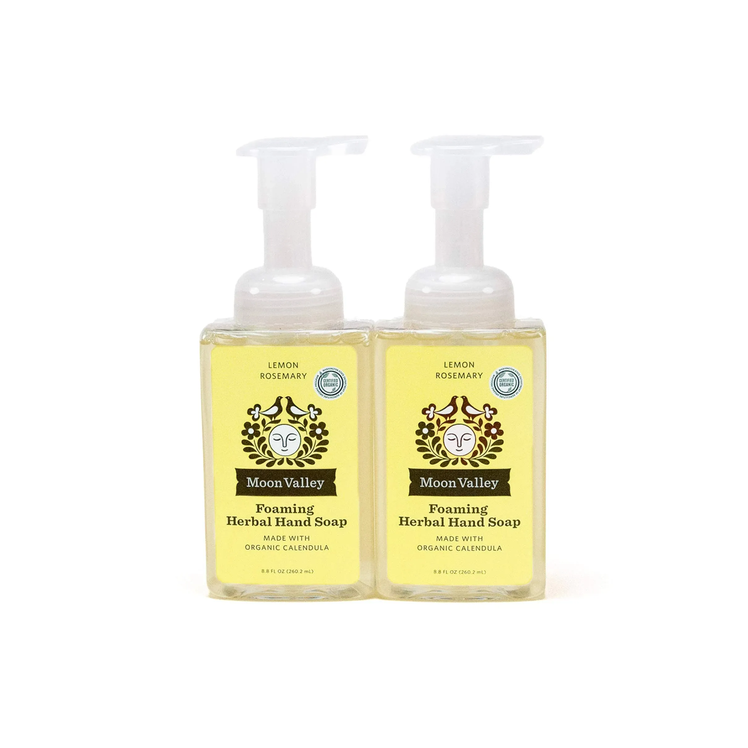 Moon Valley Organics Moon Valley Herbal Foaming Hand Soap, Lemon Rosemary Two ...