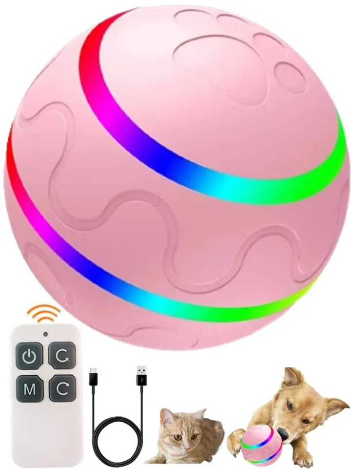 Scolea ?remote Control & 2023 newest? pawdepot Smart Interactive Dog Toy Ball with LED Lights, automatic/active Rolling and J