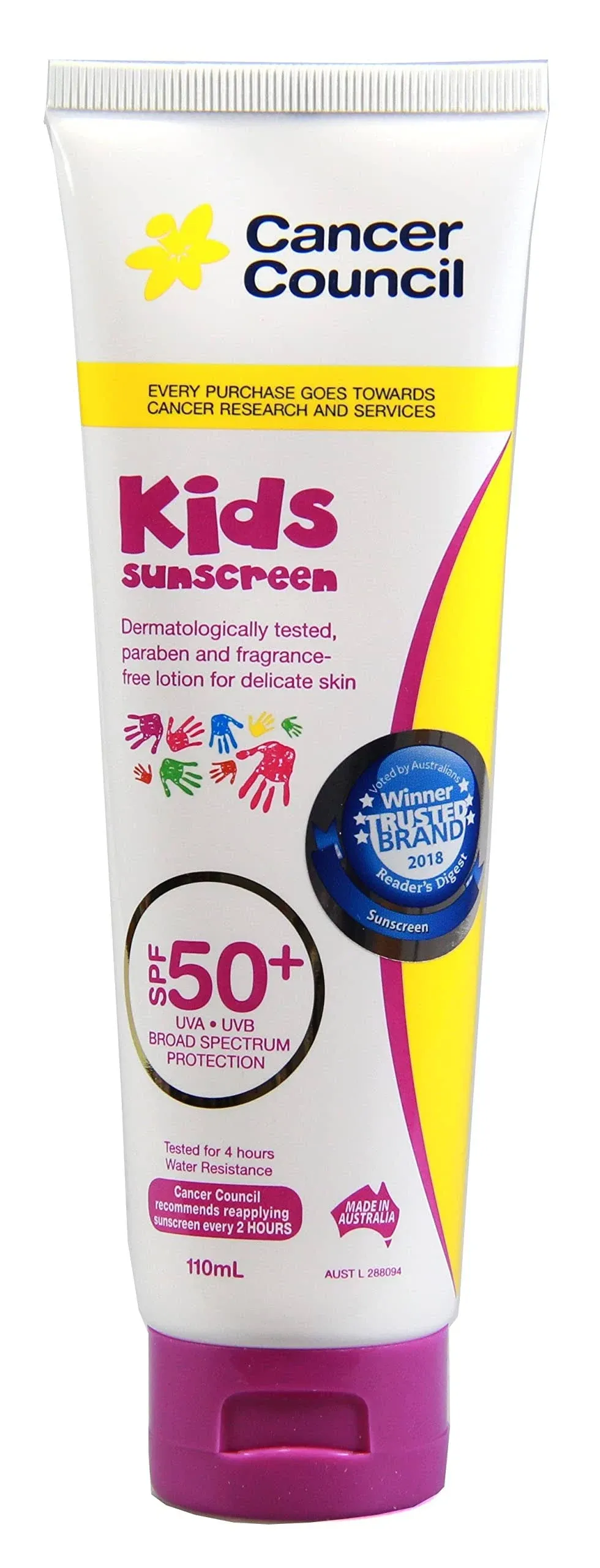 Cancer Council SPF 50+ Kids 110ml Tube