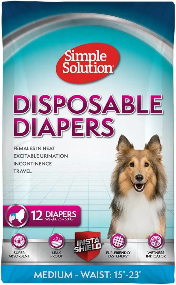 Simple Solution 12 Disposable Diapers Medium