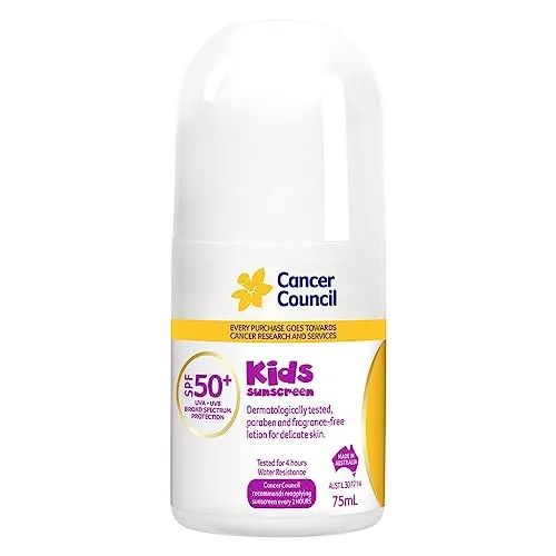 Cancer Council SPF50+ Sunscreen Roll-On for Kids 75 ml, 75 ml