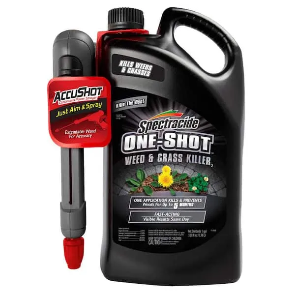 Spectracide One Shot Weed and Grass Killer 1 Gal. With AccuShot and Extendable Continuous Sprayer Kills the Root HG-97186-1