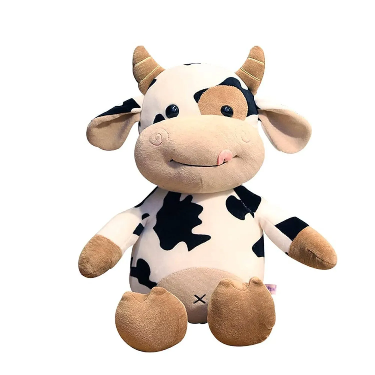 Cow Plush Toy, 40 cm Stuffed Animal Throw Plushie Pillow Doll, Soft Fluffy Friend ...