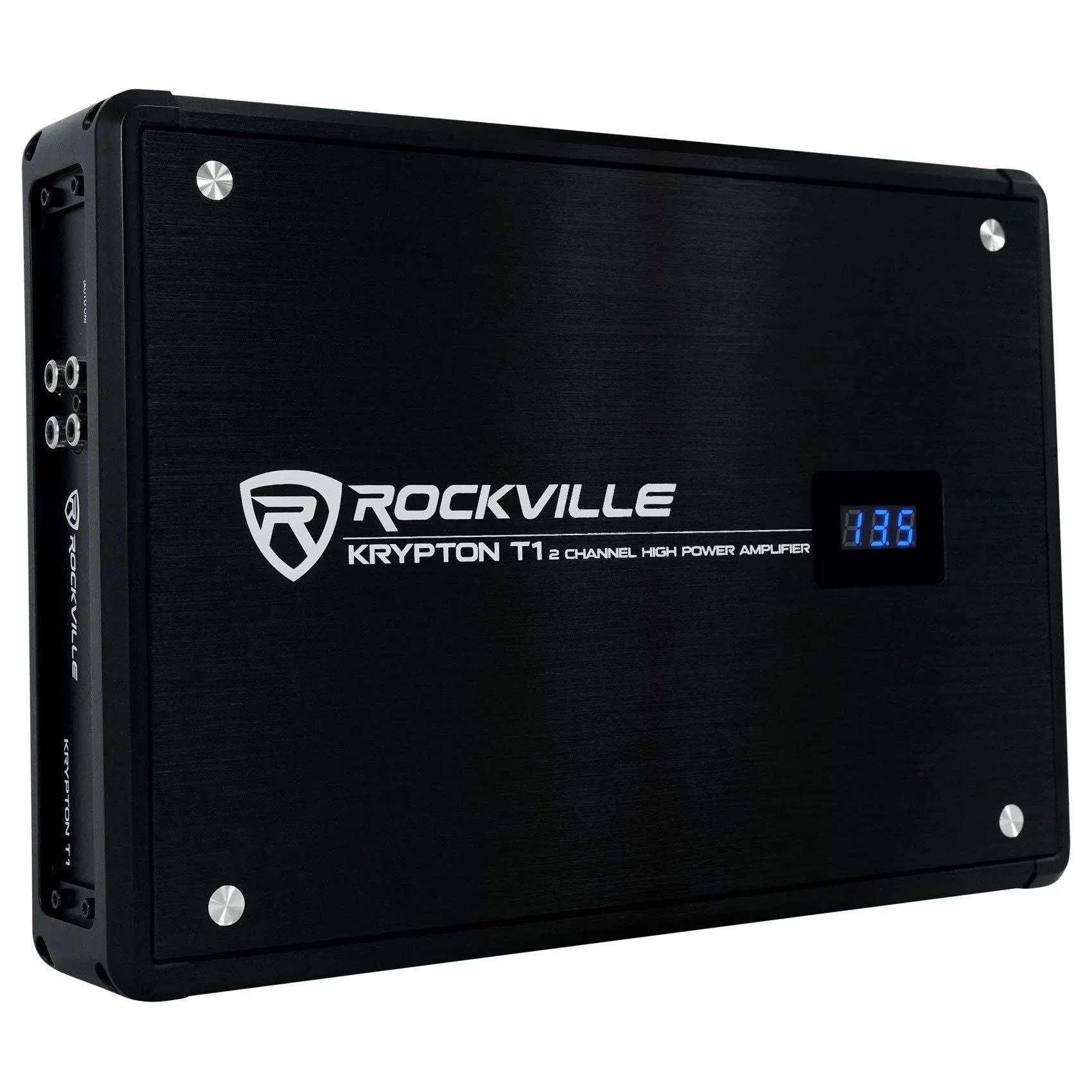 Rockville KRYPTON T1 1600 Watt Peak/400w RMS 2 Channel Car Amplifier w VoltMeter