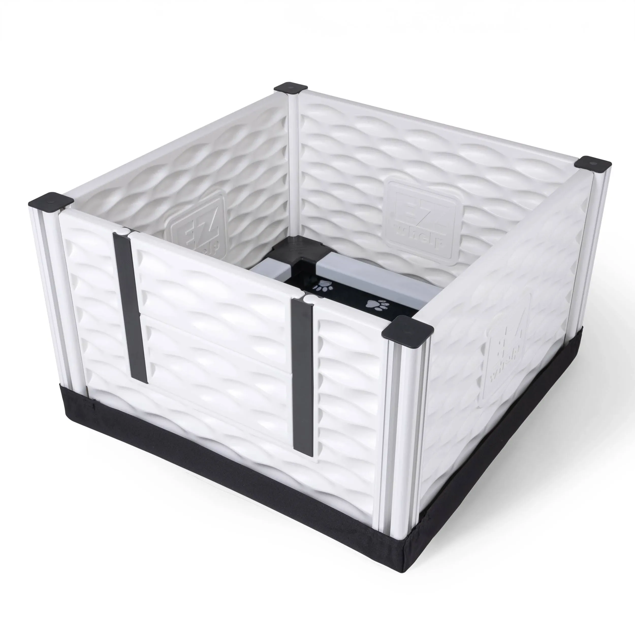 EZwhelp EZclassic 28"x28" Puppy Dog Whelping Box Playpen w/Rails & Liner, Black