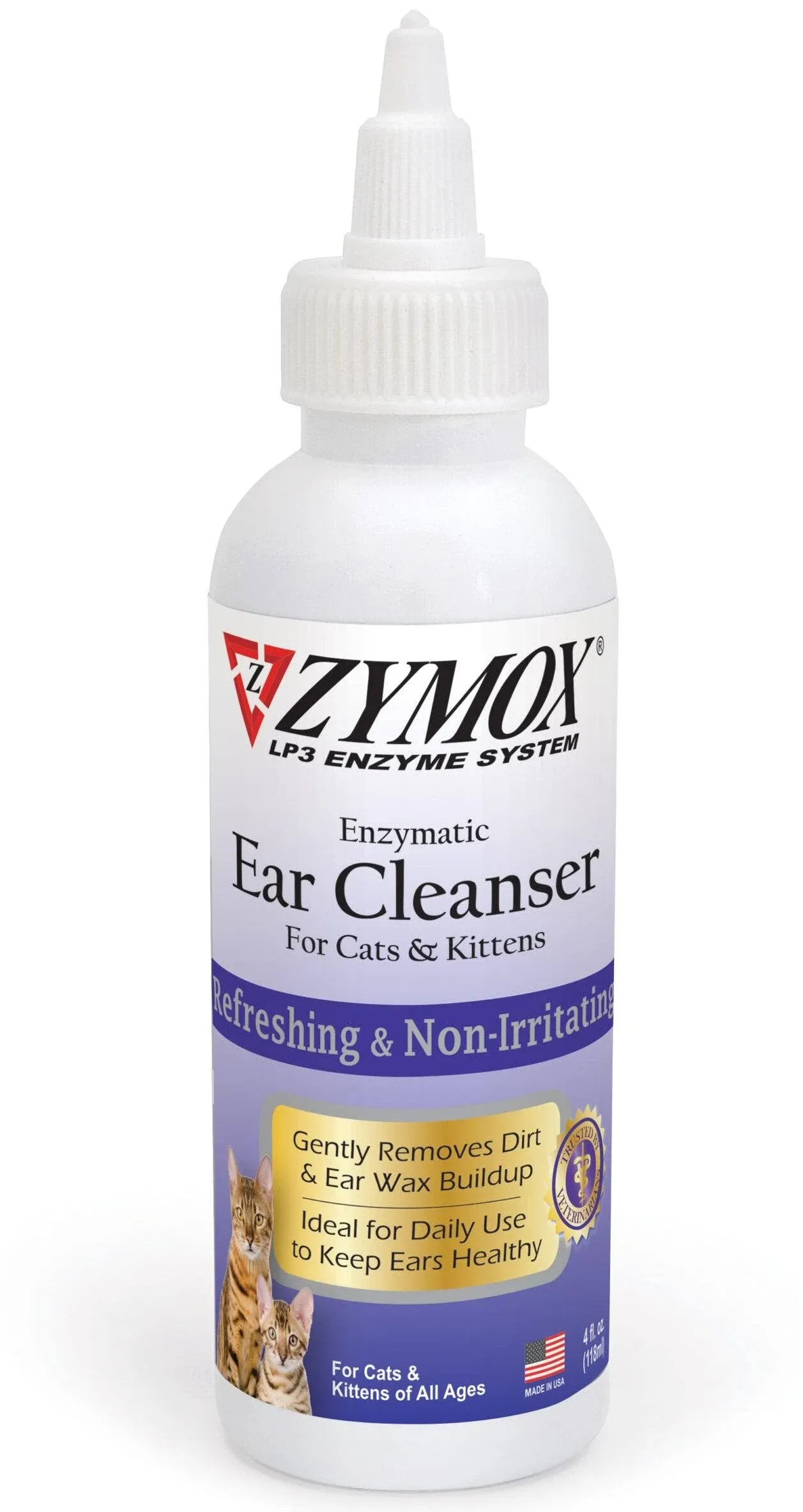 Zymox 4 oz Enzymatic Ear Cleanser for Cats & Kittens