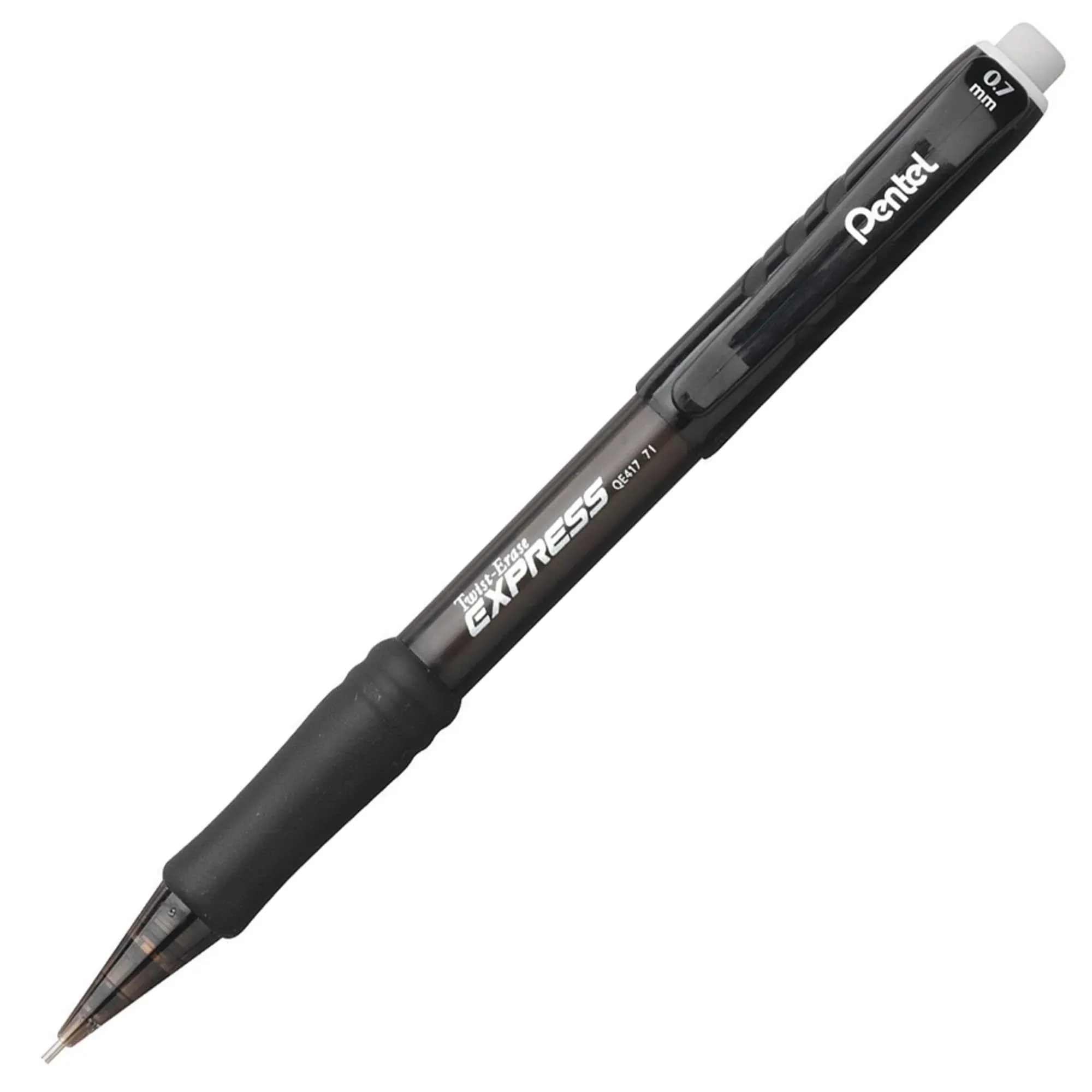 Pentel® Twist-Erase® Express Mechanical Pencil, 0.7 mm, Black Barrel - Pack Of 12