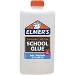 Elmer's White Liquid School Glue, Washable - 32 oz bottles