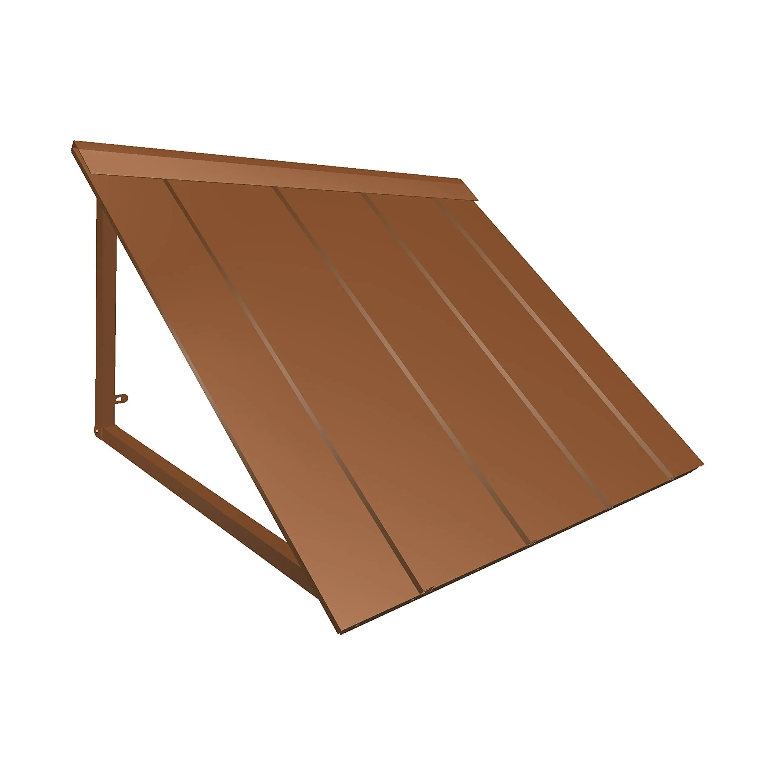 8.7 ft. Houstonian Metal Standing Seam Fixed Awning (104 in. W x 24 in. H x 24 in. D) Copper