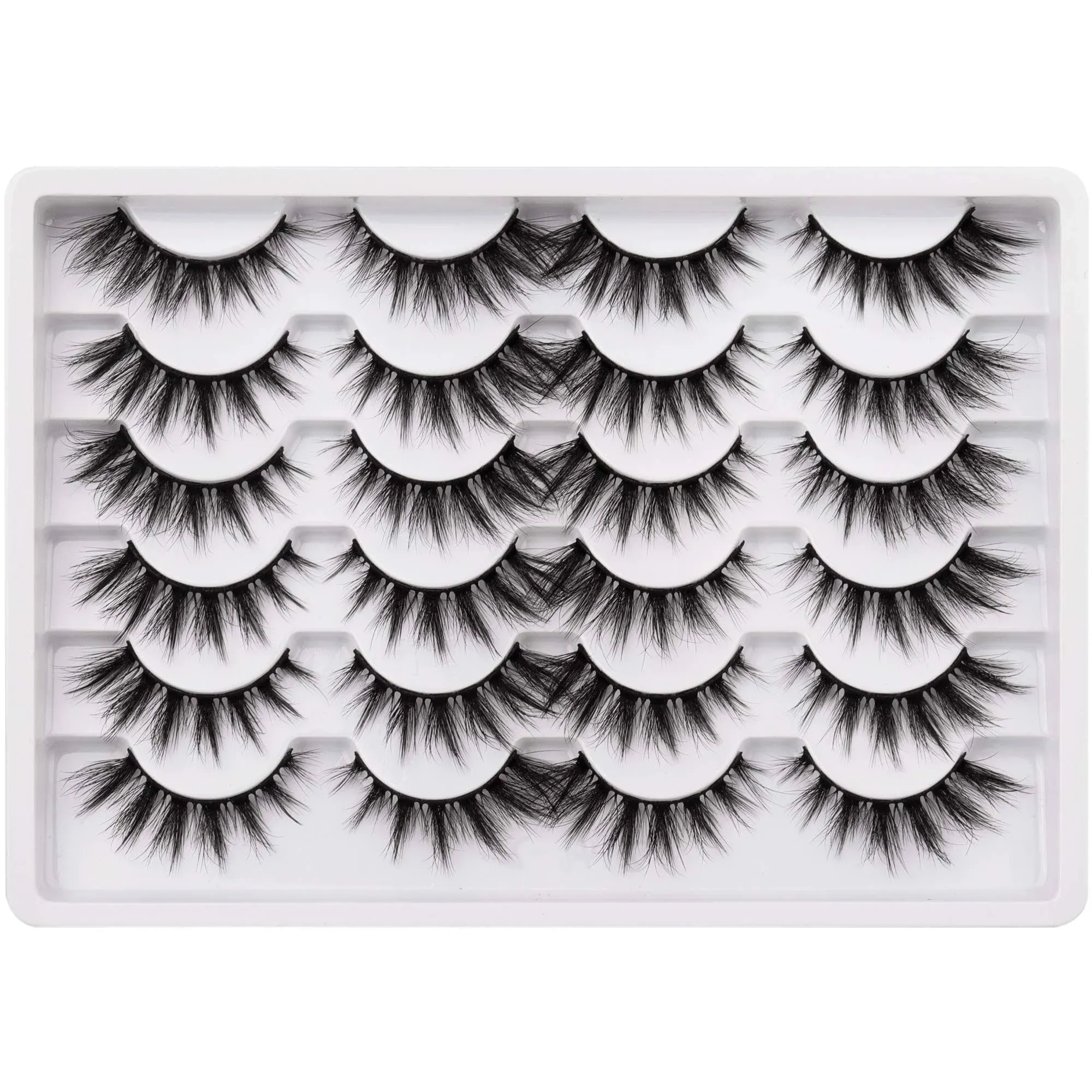 Newcally False Eyelashes Natural Volume Wispy Faux Mink Lashes 14 Pairs Pack