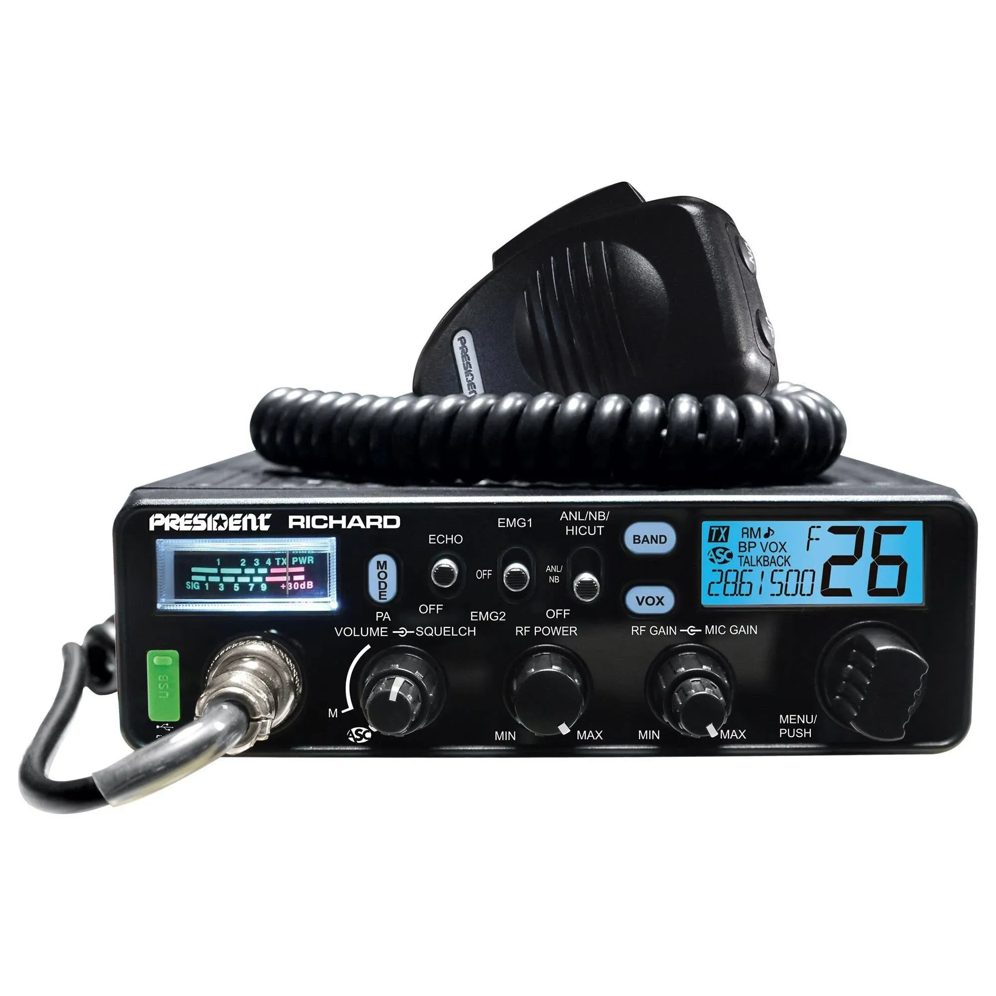 President Richard CB Ham Radio 10 meter 50W FM/AM Radio Transceiver