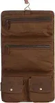 KomalC Premium Buffalo Leather Hanging Toiletry Bag Travel Dopp Kit …